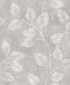 Sample Branch Trail Silhouette Wallpaper in Slate Silhouette Wallpaper, Slate Wallpaper, White Heron, Drops Patterns, Artist Sketchbook, Wallpaper Pattern, Decor Trends, Accent Wallpaper, Burke Decor