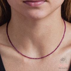 This garnet dainty choker is fun and easy to wear and match with any outfit. They can express your style, mood, or personality in a subtle and charming way. It is perfect for anyone who loves minimalist style, natural stones. It is a unique and meaningful gift for yourself or someone special. You can wear it by itself or mix it with other necklaces for a fun and trendy look. If you have a large demand of the stone beads or necklace, please feel free to contact us for details. - Material : about Gift Single Strand Crystal Choker Necklace, Gift Crystal Single Strand Choker Necklace, Single Strand Crystal Choker Necklace For Gift, Beaded Necklace Purple, Garnet Birthstone, Dainty Choker, Necklace Purple, Stone Beaded Necklace, Purple Crystal