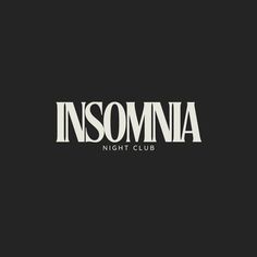 Black And White Minimalist Aesthetic Vintage Typography Insomnia Night Club Logo - Templates by Canva Logo #logo logos #logos vintage logo #vintagelogo vintage logos #vintagelogo vintage logo design #vintagelogodesign vintage logo ideas #vintagelogoideas 3.1058 Night Club Branding Design, Night Club Names Ideas, Nightclub Logo Design, Night Club Branding, Nightclub Branding, Night Club Logo Design, Club Logo Ideas, Night Club Logo, White Minimalist Aesthetic