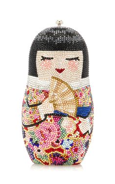 Niko Doll Clutch by JUDITH LEIBER COUTURE for Preorder on Moda Operandi Shared by Career Path Design Funky Handbags, Unusual Handbags, Judith Leiber Handbags, Judith Leiber Bags, Judith Leiber Couture, Path Design