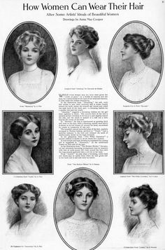 Pretty vintage hairstyles for women from the 1910s - Click Americana | Edwardian hairstyles, Historical hairstyles, Vintage hairstyles 1900s Short Hairstyles, 1910s Fashion Women Hair, 1900s Hairstyles For Short Hair, 1900s Womens Hair, 1923 Hairstyles, 1910s Hairstyles Tutorial, 1910s Hairstyles For Long Hair, 1890s Womens Hairstyles