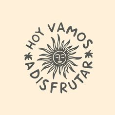 the logo for yo vamos astralr is shown in black on a beige background