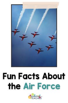 an advertisement for the air force showing jets flying in formation