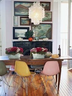 the dining room table is clean and ready to be used for dinner or other special occasion