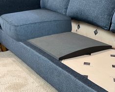 a couch that has been placed on the floor