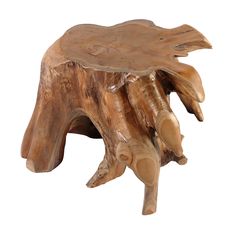 a piece of wood that has been carved to look like a tree stump