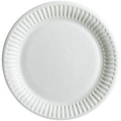 a white paper plate on a white background