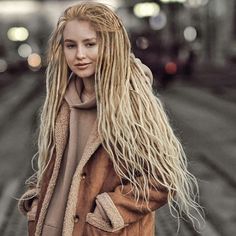 PRICES MAY VARY. 【Material】100% handmade high quality synthetic fiber dreadlock extensions, 0.6 cm wide, easy to install. Looks like human hair. 【Package】20 strands of 36 inch long dreads, 7g/strand. one free crochet hook. Usually 40-50 strands can make a full head. 【Advantages】Light weight and very soft, no odor, no itch, skin friendly, tight, long lasting, natural looking. 【Tips】If you receive hair that is a little bent, you can straighten it by blowing it with hot air from a hair dryer. 【Perf Blonde Loc Extensions, Dread Inspiration, Hippie Dreads, Single Ended Dreads, Dreads Styles For Women, Thicker Stronger Hair, Ombre Dreads, Fake Dreads, Long Dreads