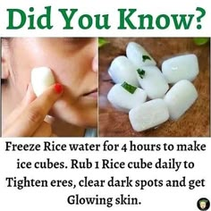 Natural Skin Care Remedies, Skin Care Diy, Rice Water, Beauty Tips For Glowing Skin, Healthy Skin Tips, Natural Skin Care Routine, Beauty Remedies, Skin Remedies, Homemade Beauty