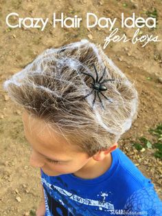 crazy-hair-day-idea-for-boys Crazy Hair For Kids, Crazy Hair Day Ideas, Crazy Hat Day, Hat Day, Wacky Hair Days, Crazy Hats, Crazy Hair Day, Wacky Hair, Crazy Day