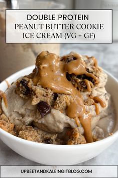 Double Protein Peanut Butter Cookie Ice Cream (VG+ GF) - Upbeet & Kaleing It