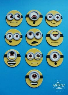 the minion faces are made out of paper