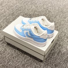 ✨ Custom-Painted by hand! ✨ Authentic, Brand new Nike Air Force 1 in box ✨ Processing time: 1-2 weeks + shipping: 2-3 weeks (but it can be faster!) ✨ 500+ satisfied customers across various platforms. Blue Air Force 1, New Nike Air Force, Blue Air, New Nike Air, Nike Blue, Nike Cortez Sneaker, New Nike, Nike Air Force 1