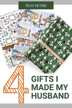 What to Sew for Men: 4 Gifts I Made My Husband for Christmas — Pin Cut Sew Studio Diy Christmas Gifts For Men, What To Sew, Sewing Christmas Gifts, Christmas Fabric Crafts, Diy Gifts For Men, Diy Sewing Gifts, Christmas Sewing Projects, Sewing Machine Projects, Folded Fabric