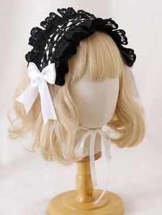 The price is for a hairband only, others are not included. Gothic Lace, Reasons To Smile, Purple And Black, Lace Trim, White And Black, Black Pink, Black And Red, Trim, Black And White