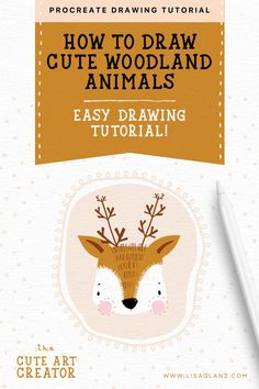 how to draw cute woodland animals for kids