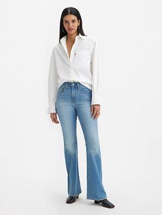 Superlow Flare Women's Jeans - Light Wash | Levi's® US Womens Levi Jeans, Light Wash Levis, Starry Eyed, The Knee, Levi Jeans, Women's Jeans, Levi's, High Rise, Women Jeans