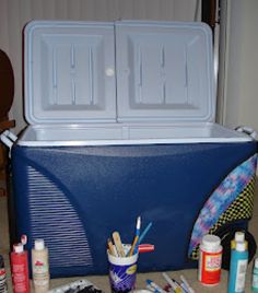 HCM's Fraternity Formal Cooler Tutorial | Her Campus Coolers For Fraternity Formals, Frat Formal Coolers, Tke Cooler, Aepi Fraternity Cooler, Painted Fraternity Coolers, Tke Fraternity Coolers, Fraternity Formal