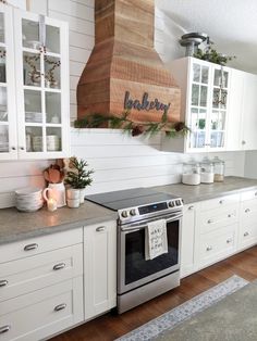 the kitchen is clean and ready to be used as a place for dinner or dessert