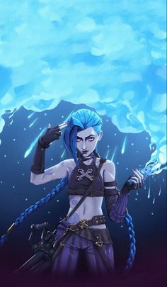 Arcane League Of Legends Fanart, Jinx Wallpaper Iphone, Jinx Arcane Wallpapers, Jinx From Arcane, Jinx Wallpaper, Kubo And The Two Strings, Jinx Cosplay