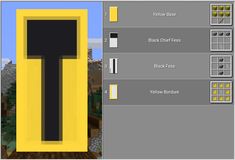 an image of a yellow door in minecraft