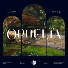 the cover of ophelia by j m mullins, with three different images