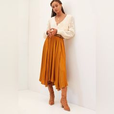 Brand New With Tags Anthropologie Skirt Capsule Spring 2023, Therapist Style, Modest Fashion Summer, Inverted Triangle Style, Explorer Style, Modest Fashion Christian, Soft Summer Autumn, Anthropologie Fall, Boho Fashion Style