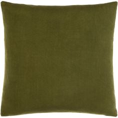 a green pillow on a white background