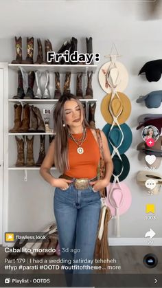 Vaquera Outfit With Sandals, Vaquera Fits For School, Outfits With Boots Country Mexican, Coleadero Outfits, Vaquera Outfit With Cardigan, Mexican Fits, Latina Cowgirl Outfits Vestidos, Mexico Trip Outfits, Outfit Vaqueros