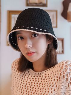 Editor's Notesmeminn's elastic knitted hats can be styled with any casual style.- Simple and casual mood- Various color options- Easy to style- Soft knitted fabric with stitch point- Daily point itemMeasurements(in.)- One size- Width : 13.4 in., Height : 8.7 in.Composition & Care- Acrylic 100%- Hand wash with a wool detergent in lukewarm water- Do not bleach- Natural dry in the shade with a hanger- Iron over a cloth at low temperaturesDesigner- by meminn Brimmed Crochet Hat In Cotton Yarn, Casual Lightweight Brimmed Crochet Hat, Lightweight Casual Crochet Hat With Short Brim, Casual Black Beanie With Short Brim, Casual Wide Brim Bucket Hat, Casual Beanie With Short Brim, White Casual Cloche Hat For Winter, Adjustable Knitted Cloche Hat, One Size Black Crochet Hat For Spring