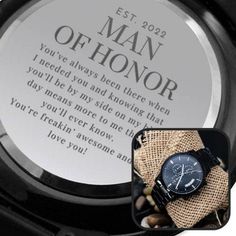 a black watch with a message on it