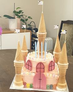 a cake that has been made to look like a castle