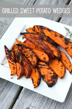 Grilled Sweet Potato Wedges Yam Fries, Potato Wedges Recipe, Grilled Sweet Potatoes, Wedges Recipe, Sweet Potato Wedges, Grilled Potatoes, Potato Wedges, Summer Grilling, Grill Recipes