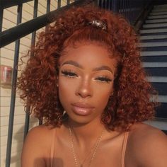 Cheveux Oranges, Curly Lace Wig, Red Curly Hair, Wigs Short, Curly Bob Wigs, Curly Human Hair Wig, Peinados Fáciles Para Cabello Corto