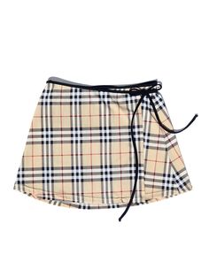 Burberry Clothes Women, Burberry Mini Skirt, Burberry Clothes, Burberry Swim, Swim Wrap, Classy Skirts, Png Clothes, Matching Swimwear