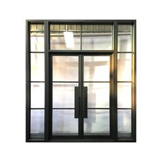 an open window with glass on the outside and light coming in from behind it, against a white background