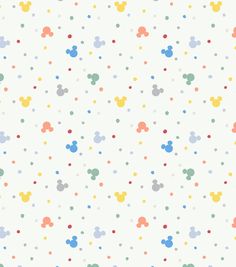 mickey mouse wallpaper with multicolored dots