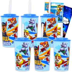 the paw patrol cups are ready to be eaten