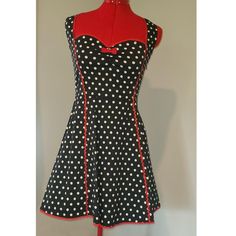 Treat Yourself To This Sweet Little Lucille Dress! This Polka Dot Version Of A Classic Silhouette Is Now Improved With A Longer Length And Better Overall Fit! The Contrasting Bow And Lace Trim Add The Perfect Touch. Small Black And White Has Tag, Large Mint Does Not Fitted Cotton Rockabilly Dress, Summer Pinup Polka Dot Dress, Polka Dot Pinup Dress For Summer, Summer Polka Dot Pinup Dress, Fitted Polka Dot Lined Dresses, Black Fitted Pinup Dress, Retro Polka Dot Lined Dresses, Polka Dot Sleeveless Pinup Dress, Black Sleeveless Rockabilly Dress