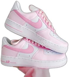 Hot Pink Sneakers, Custom Nike Air Force 1, Custom Nike Air Force, Custom Nike, Leather Paint, Pink Nikes, Pink Sneakers, Nike Air Force 1 Low, Custom Nikes