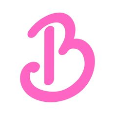 the letter b is made up of pink circles and letters that appear to be intertwined