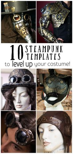 Steampunk Items Ideas, Steampunk Mask Diy, Steampunk Halloween Costumes Diy, Diy Steam Punk Costume, Easy Steampunk Costume, Steampunk Tailor, Steampunk Clothing Diy, Diy Steampunk Accessories