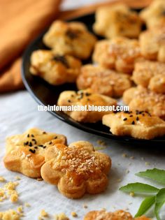 small pastries are sitting on a table