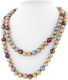 Multi Color Gelato Ringed Honora Pearl Necklace 36" Richmond Indiana, Bridal Jewelery, Latest Jewellery Trends, Wedding Band Sets, Diy Necklace, Jewelry Store, Jewelry Trends, Cute Jewelry