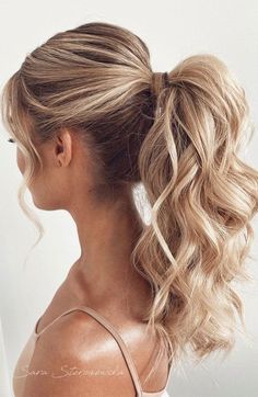 Bridesmaid Hair Inspo, Wedding Ponytail, Pony Hairstyles, Blonde Ponytail, Ponytail Updo, Guest Hair, Bridesmaid Hair Makeup, Hair Dark