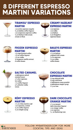 Espresso Martini Variations The Perfect Martini Guy Buffet, Different Espresso Martini, The Making Of The Perfect Martini, Stok Espresso Martini, Espresso Liqueur Cocktails, Espresso Martini Popsicle, Fall Expresso Martini, Maple Bourbon Espresso Martini, Mini Espresso Martini