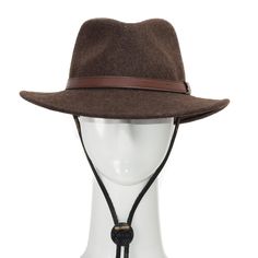 Western Chinstrap is an adjustable strap that can further secure the fit of your hat. It can be attached to any Panama, straw, or wool felt hat that contains a stitched-in sweatband. Simply slide the metal pins between the sweatband and inner hat, on both sides of the hat. It is made of 100% genuine cowhide leather. Easy installation. Caution: Follow the included instructions carefully to prevent any damage to the hat or sweatband. Should fit onto almost any straw Panama or felt hat. Securely ke Adjustable Fedora For Everyday Use In Fall, Adjustable Fedora For Everyday Wear In Fall, Adjustable Fedora For Everyday Fall Wear, Adjustable Everyday Hat For Fall, Adjustable Everyday Fall Hat, Adjustable Country Hat Bands For Fall, Adjustable Fedora For Country Events, Adjustable Hat Bands For Country Events In Fall, Adjustable Wool Hat With Short Brim