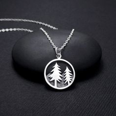 PINE TREE NECKLACE STERLING SILVER MOUNTAIN SCENE NECKLACE 1 Scene Necklace, Forest Necklace, Cheap Diamond Rings, Mountain Jewelry, Mountain Necklace, Metalsmithing Jewelry, Silver Jewelry Necklace, Tassel Jewelry, Tree Necklace