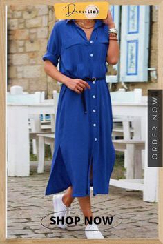 Effortless and Chic Winter Dress Collar Shirt Dress, Dress Sleeve Length, Collared Shirt Dress, Half Sleeve Dresses, Winter Dress, Turndown Collar, Collar Shirt, Self Confidence, Winter Dresses