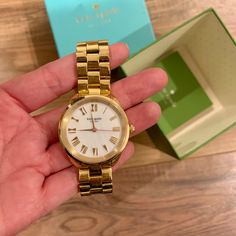 Classy Kate Spade Watch Used A Few Times. Comes With Authentic Paperwork And Box Purchased At Macys For $275 When It First Came Out Kate Spade Watch, Kate Spade, Womens Sizes, Women Accessories, Gold, Women Shopping, Color